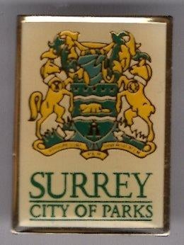 Surrey City of Parks email op koper PIN ( BLAD9_923 ), Verzenden, Nieuw, Stad of Land, Speldje of Pin