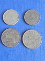 1941-42 België 2x 1 frank en 2x 5 frank in zink, Postzegels en Munten, Munten | België, Verzenden, Metaal, Setje
