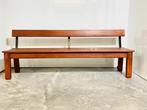 Twee super elegante vintage hardhouten tuin of keukenbanke, Tuin en Terras, Tuinbanken, Ophalen, Gebruikt, Hout