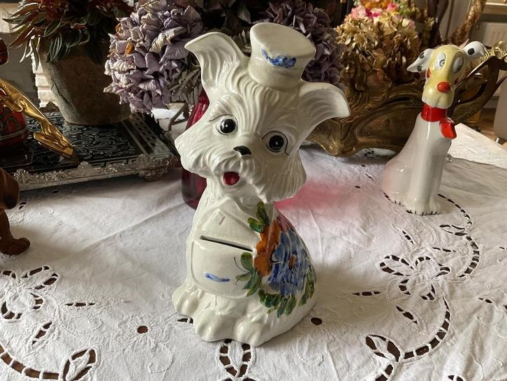 Vintage keramiek hond Italy, Antiek en Kunst, Antiek | Keramiek en Aardewerk, Ophalen of Verzenden