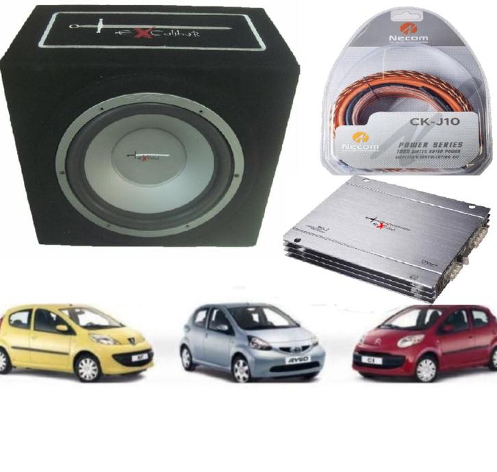 wat een hoge korting! bijna gratis compleet subwoofer pakket, Auto diversen, Autospeakers, Zo goed als nieuw, Ophalen of Verzenden