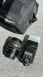 Canon EFX 17-85mm + flitser 430EX II + regentas, Canon, Ophalen of Verzenden, Zo goed als nieuw, Kantelbaar