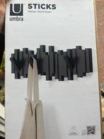 Umbra Sticks Wandkapstok Zwart - Nieuw!, Huis en Inrichting, Woonaccessoires | Kapstokken, Kunststof, Nieuw, Minder dan 100 cm
