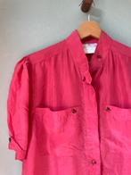 100% zijde vintage blouse framboos maat S/M, Verzenden, Vintage, Vintage, Vintage