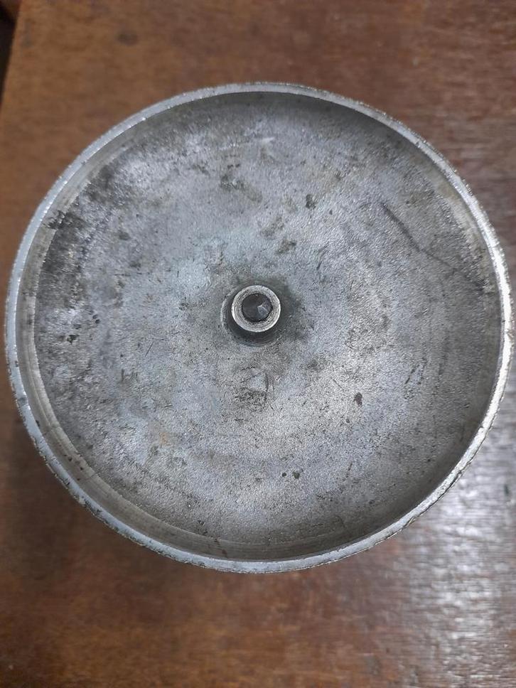 Bronzen kandelaar Des Wagons Lits, 1880s zilver grijs verf, Antiek en Kunst, Antiek | Kandelaars, Koper of Brons, Ophalen of Verzenden