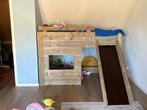 Steigerhouten hoogslaper (90X200)  met glijbaan, Ophalen, Gebruikt, Hoogslaper