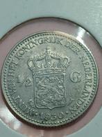 halve gulden 1928 1930, ½ gulden, Zilver, Ophalen of Verzenden, Koningin Wilhelmina
