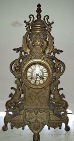 Antieke Messing Klok met Leeuwen, Ophalen