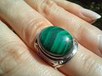 Vanoli - 925 zilveren ring met malachiet maat 15,5, Sieraden, Tassen en Uiterlijk, Ringen, Daiva1973@hotmail.com, Vanoli, Amsterdam