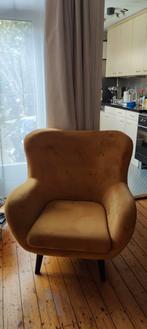Okergele fauteuil - Zeer Comfortabel!, Huis en Inrichting, Fauteuils, Ophalen of Verzenden, Zo goed als nieuw, 75 tot 100 cm