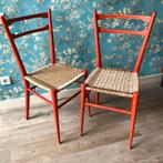 Set vintage Gio Ponti superlichtgewicht stoelen, Twee, Gebruikt, Ophalen of Verzenden, Overige kleuren