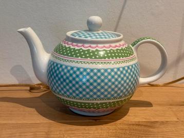 Kleurrijke theepot print beschikbaar voor biedingen