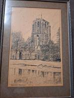 Tekening van de Oldehove Leeuwarden, Antiek en Kunst, Ophalen of Verzenden