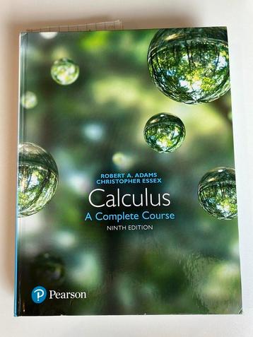 Calculus A Complete Course 9e editie 2018 Pearson beschikbaar voor biedingen