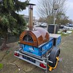 Houtgestookte pizzaoven op aanhanger, Tuin en Terras, Pizzaovens, Ophalen, Zo goed als nieuw