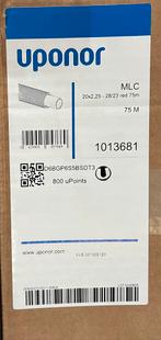 Uponor Uni Pipe Plus 20x2.25 Blauw/Rood met Mantel 75 Meter!, Doe-het-zelf en Verbouw, Buizen en Afvoer, Ophalen, Overige materialen
