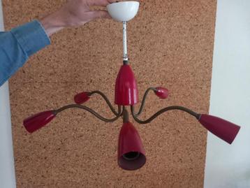 Vintage messing spin plafondlamp beschikbaar voor biedingen