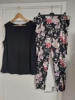 leuke broek stretch norah + top erfo maat 48 JACKY, Zwart, Maat 46/48 (XL) of groter, Ophalen of Verzenden, Zo goed als nieuw
