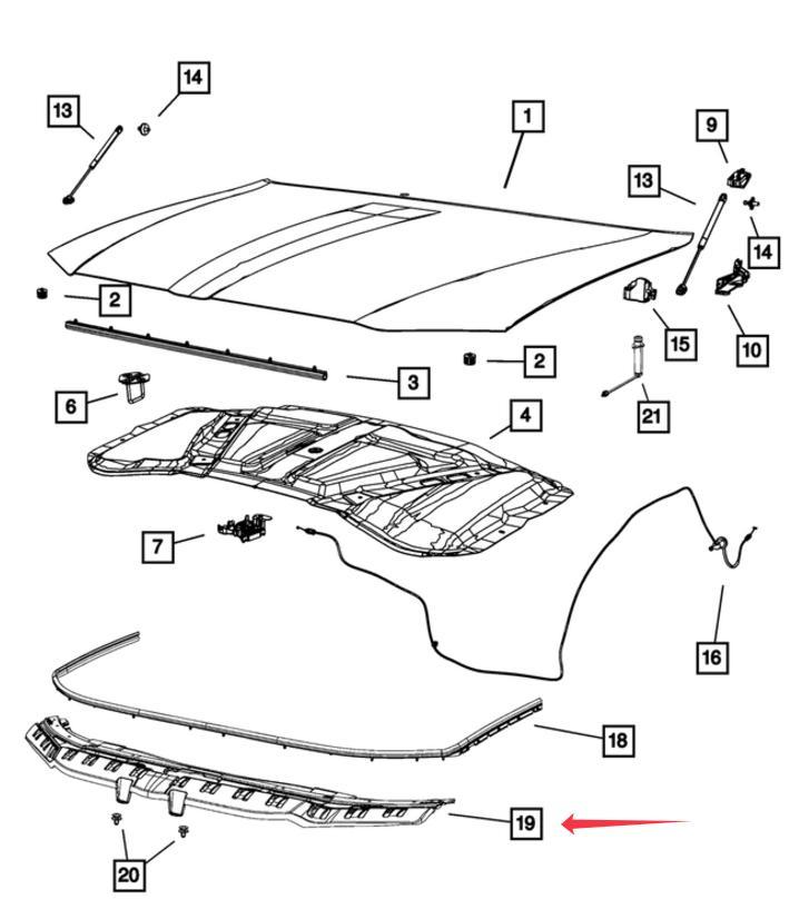 Chrysler 300 voorbumper afdekplaat 2011-2014, Auto-onderdelen, Carrosserie en Plaatwerk, Amerikaanse onderdelen, Chrysler, Nieuw