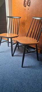 2 stoelen, Huis en Inrichting, Ophalen, Gebruikt, Twee, Zwart