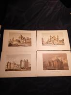 Kastelen serie 4 van lennep 1886, Antiek en Kunst, Ophalen of Verzenden