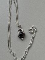 Zilveren collier met hanger Amethist, Sieraden, Tassen en Uiterlijk, Kettingen, Gebruikt, Verzenden, Zilver, Overige materialen