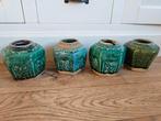Vintage gemberpotten set, Huis en Inrichting, Woonaccessoires | Kandelaars en Kaarsen, Ophalen of Verzenden, Gebruikt, Overige materialen
