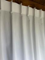 Witte Overgordijn 350x258hg  8174 Enkele Plooi Satijn, Huis en Inrichting, Ophalen of Verzenden, Gebruikt, Wit, 200 cm of meer