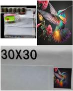Diamond Painting Kolibrie 30x30cm, Hobby en Vrije tijd, Knutselen, Ophalen of Verzenden, Nieuw, Knutselwerk
