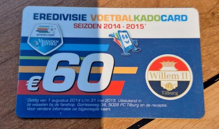 Gezocht gebruikte/lege Cadeaukaarten Voetbalclubs Kadokaart, Verzamelen, Telefoonkaarten, Nederland, Ophalen of Verzenden