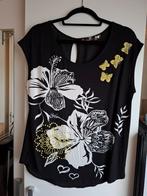 Mooie zwarte blouse top van Desigual maat M, als nieuw!, Maat 38/40 (M), Ophalen of Verzenden, Lange mouw, Zo goed als nieuw