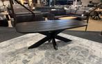Salontafel Deens ovaal 130cm Zwart Direct/Leverbaar E-2253, Huis en Inrichting, Tafels | Salontafels, Ophalen, 100 tot 150 cm