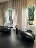 Leolux Pallone Fauteuils - Zwart/Wit Leder - Set, Ophalen, Zo goed als nieuw, Leer, 75 tot 100 cm