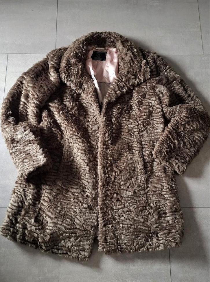 Rino & Pelle winterjas mantel groen fake fure jas  M 42 44, Kleding | Dames, Jassen | Winter, Zo goed als nieuw, Maat 42/44 (L)