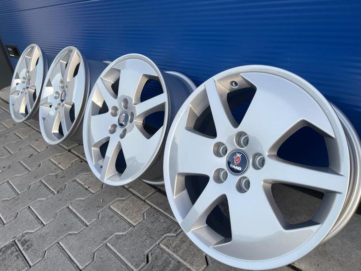 Saab Alu 48 hammerhead velgen 17, Auto-onderdelen, Banden en Velgen, Velg(en), 17 inch