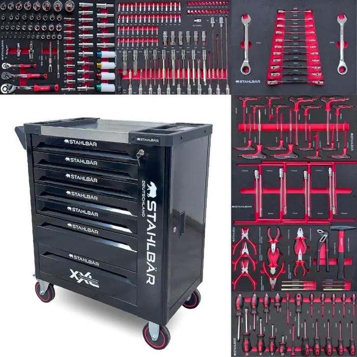 Stahlbar gevulde Gereedschapswagen Aanbieding ️️️, Doe-het-zelf en Verbouw, Gereedschap | Handgereedschap, Nieuw, Ophalen of Verzenden