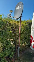 Schotelantenne set met standaarden en ontvanger, Ophalen of Verzenden, Gebruikt, (Schotel)antenne, Overige merken