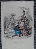 kleurenlitho uit 1869 La mode illustrée,, Verzenden
