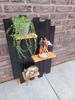 Decoratieplank, wandplank zwart met houtlook 72x47x11cm, Nieuw, Ophalen of Verzenden, Minder dan 150 cm, Minder dan 100 cm