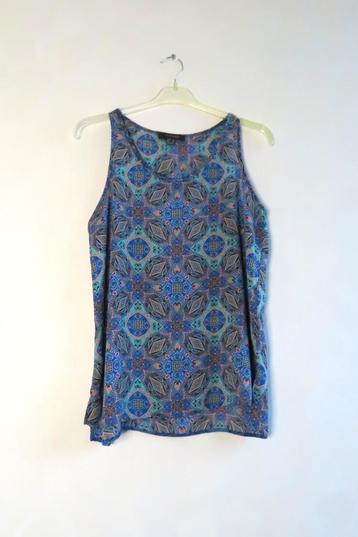 Top Mouwloos Blauw met Motief mt 40 (W07) beschikbaar voor biedingen