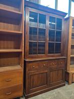 Prachtige eiken boekenkast / wandkast / bibliotheekkast, Ophalen, 200 cm of meer, Zo goed als nieuw, 3 of 4 laden