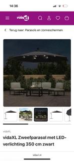 Nieuwe vidaXL Zweefparasol LED-verlichting Nooit gebruikt, Tuin en Terras, Ophalen, Nieuw, Zweefparasol