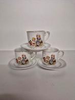 Vintage kopjes en schotels - Set van 3, Overige materialen, Ophalen of Verzenden, Zo goed als nieuw, Wit