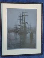 Antoon Derkzen van Angeren - Bark bij avond 1926 Rotterdam?, Antiek en Kunst, Ophalen of Verzenden