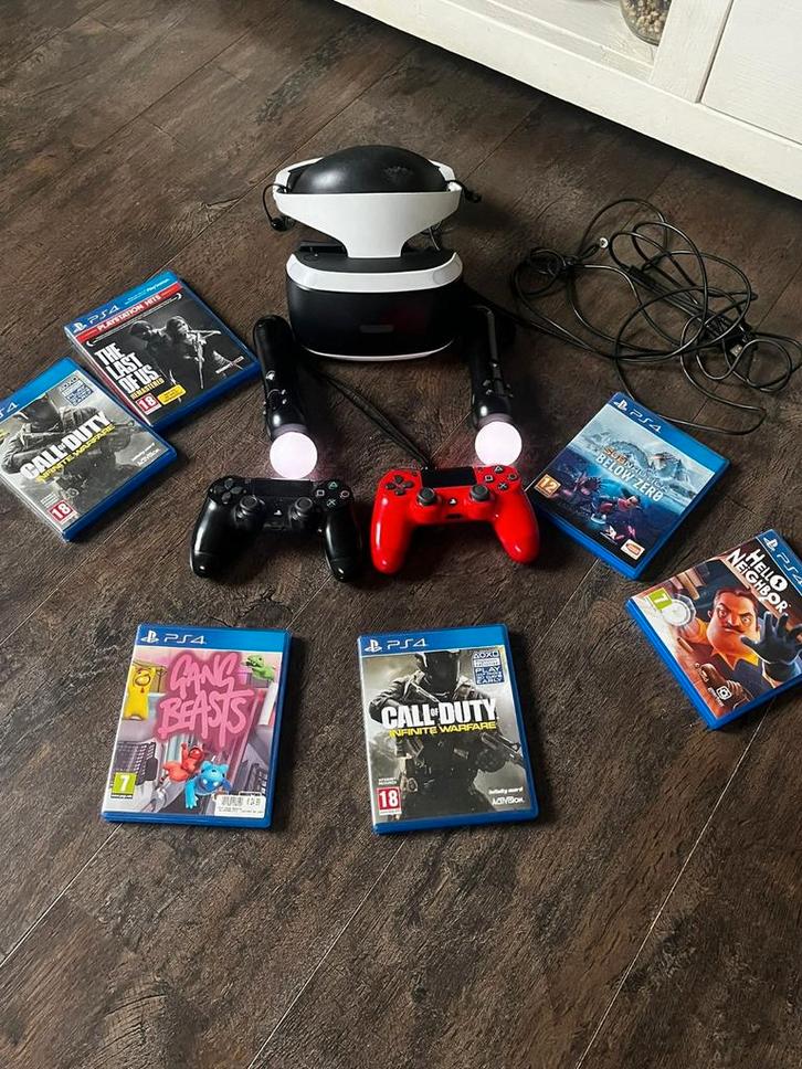 PS4 Slim + PSVR Bundel Compleet met Games & Controllers, Spelcomputers en Games, Spelcomputers | Sony PlayStation 4, Gebruikt