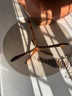 Mid Century Salontafel Walnoot & Rookglas, Ophalen, Gebruikt, 100 tot 150 cm, Rond