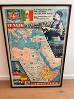 Antieke schoolplaat Italië & Abessinië, Antiek en Kunst, Antiek | Schoolplaten, Ophalen, Geschiedenis