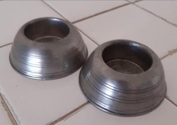 Marinoni tin. Waxinelichtje houder twee stuks. beschikbaar voor biedingen