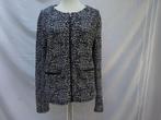 Zwart/wit stretch vest - maat M, Verzenden, Zo goed als nieuw, Maat 38/40 (M), Zwart
