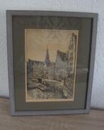 Louis Landre 1875-1952 '' Amsterdam '' nieuw ingelijst, Ophalen of Verzenden